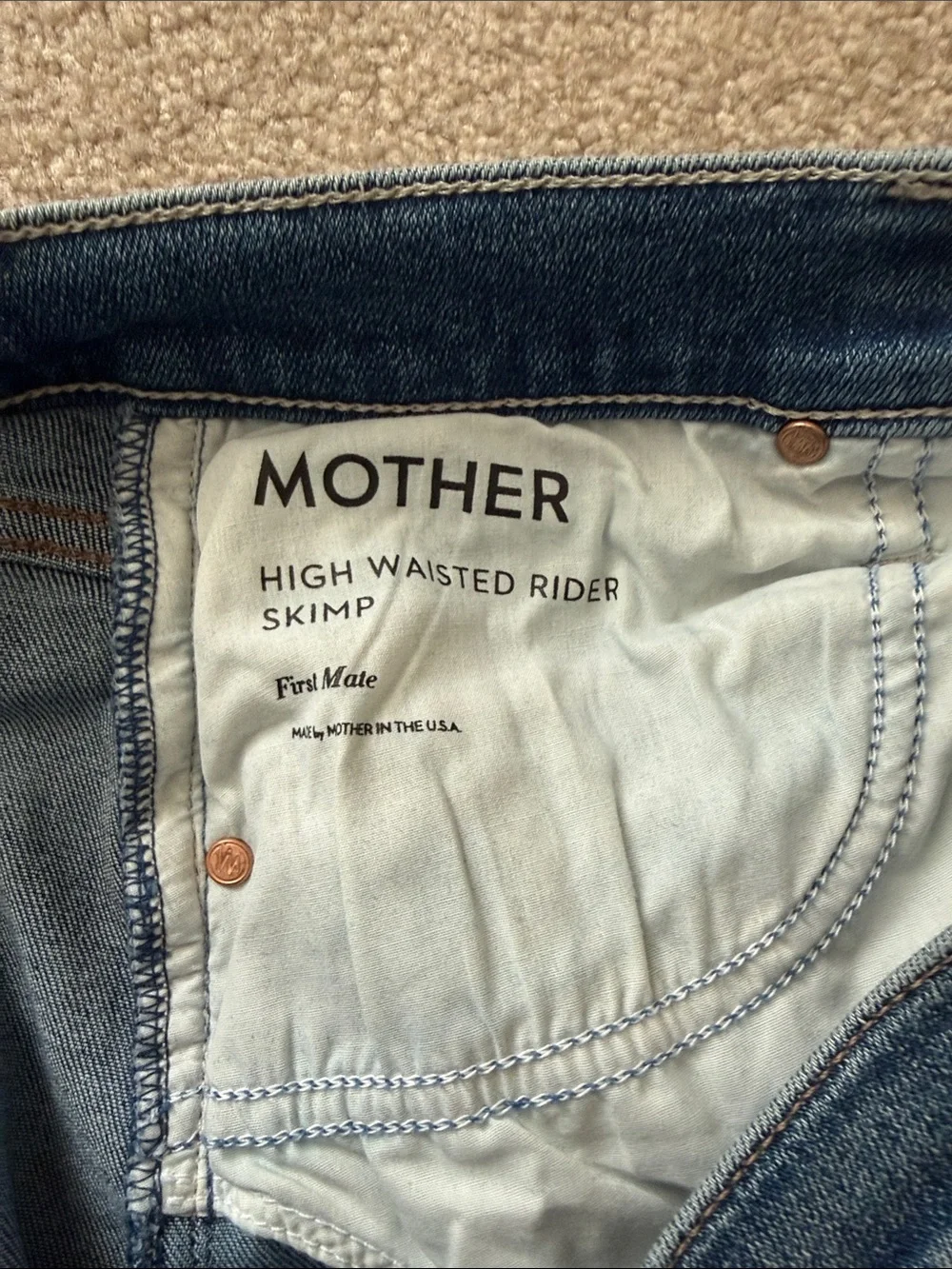 MOTHER High Waisted Rider Skimp - Picture 5 of 6